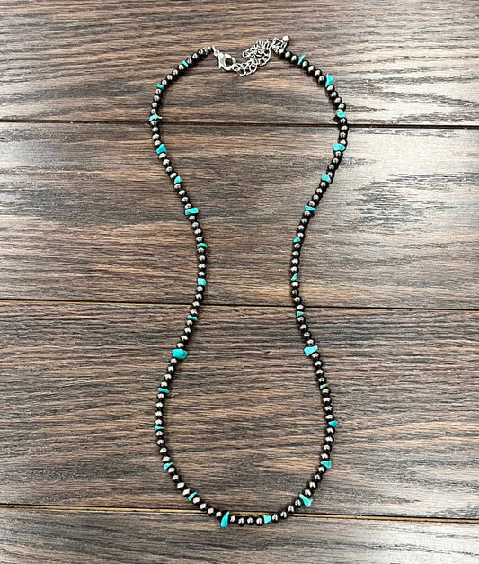 Handmade Polish Navajo Bead, Turquoise Necklace