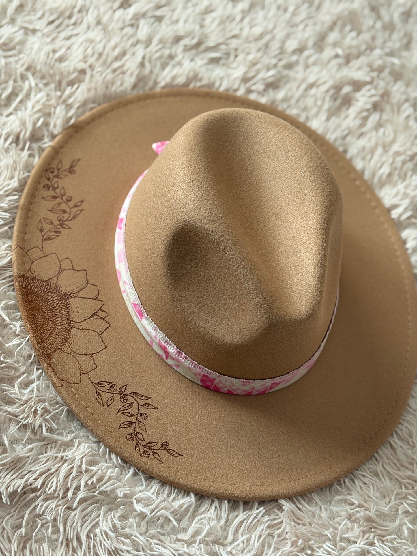 Burnt Sunflower Hat | Rancher | Fedora | Western | Floral